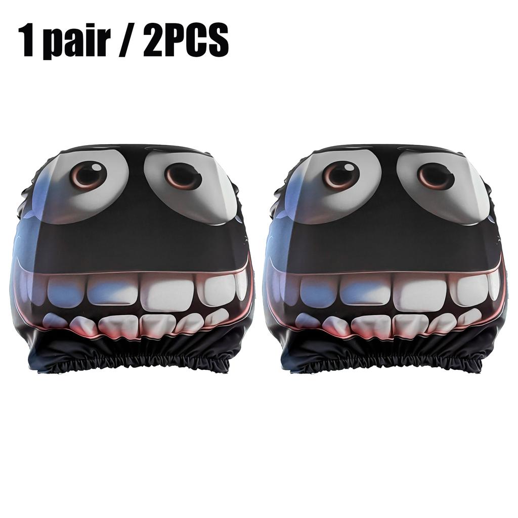 Car Headrest Covers Stretchy Funny Print Universal Elastic Seat Decor Novelty Gift for Car Interior Accessories Universal Covers