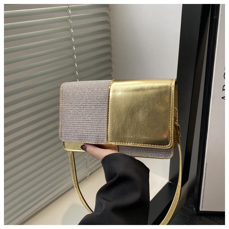 Summer Foreign Style Shiny Small Bag Women 2025 New Trendy Fashion Versatile Messenger Bag Versatile Small Square Bag Women