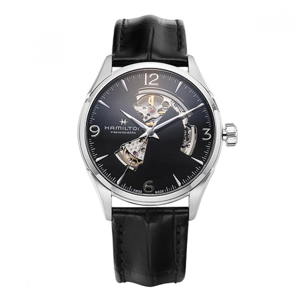 

Hamilton H32705731 Jazzmaster Open Heart Mens Leather Watch H32705731