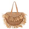 Tassel Beach Bags Round Straw Bag Women Hand Woven Big Large Knitting Handbags Casual Circular Bag Summer New Shoulder Bag