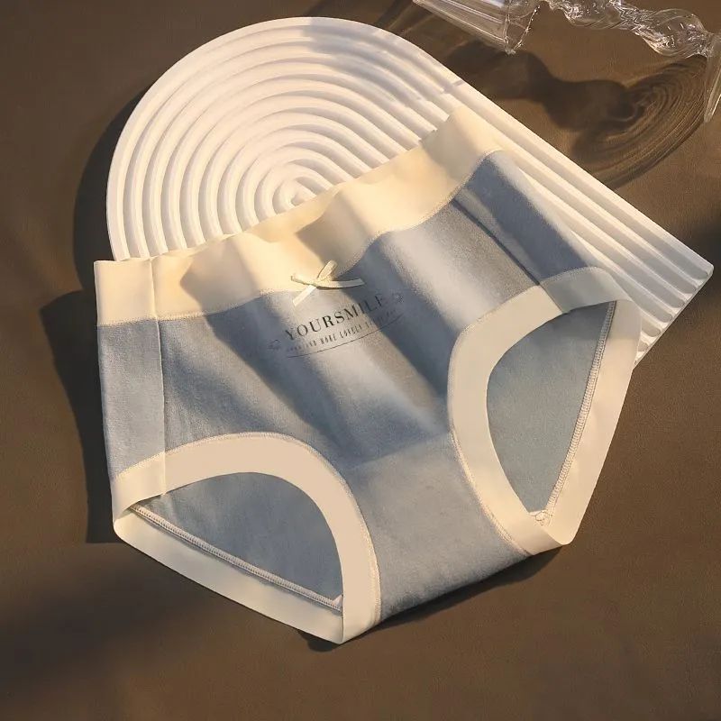 

Хлопковое нижнее белье, женские дышащие, приятные для кожи трендовые женские трусы с буквенным принтом, нежные дышащие эластичные шорты для девочек XL синий