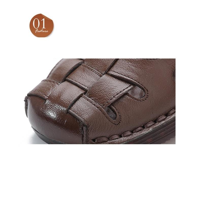 Weite Passform Römische Sandalen, flache Damen-Mokassins aus gewebtem Rindsleder, bequeme elegante Damenschuhe, luxuriöse weiße Mary-Jane-Flats