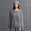 Women's Cashmere Raglan Sleeve Sweater - Winter 2026 New Arrival, Round Neck, Gentle Style, Loose Fit, Slimming Warm Base Layer.
