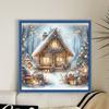 Christmas House Printed Cross Stitch Kit 45x45cm DIY 11CT Embroidery Craft Set