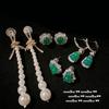 Chalcedony Agate Gourd Earrings, Seed Water Yingying, Plated With 18K Gold, Fulu Zircon Flower Earrings Combination