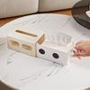 Expression Paper Towel Box Big Eyes Tissue Box Multifunctional Paper Storage Box Home Table Decoration Tissue Case Elegant