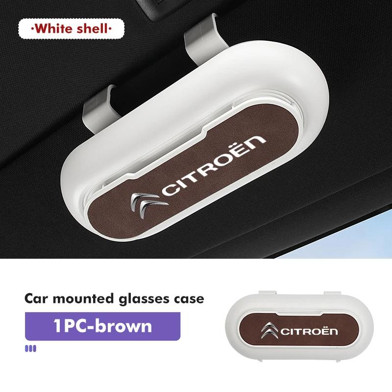 APS2 Car Sun Visor Glasses Case Sunglasses Clip Holder Storage Box For Citroen Jumper Celysee Cactus Picasso Aircross Saxo Grand
