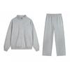 Unisex Winter Hooded Sweatshirt Set Casual Sportswear Oversized Pullover Tracksuit Korean Style