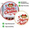 Christmas Window Clings Merry Static Glass Sticker, Decals with Bell Holiday Store Displays Elements, Removable for Home Party Decorations Ornaments