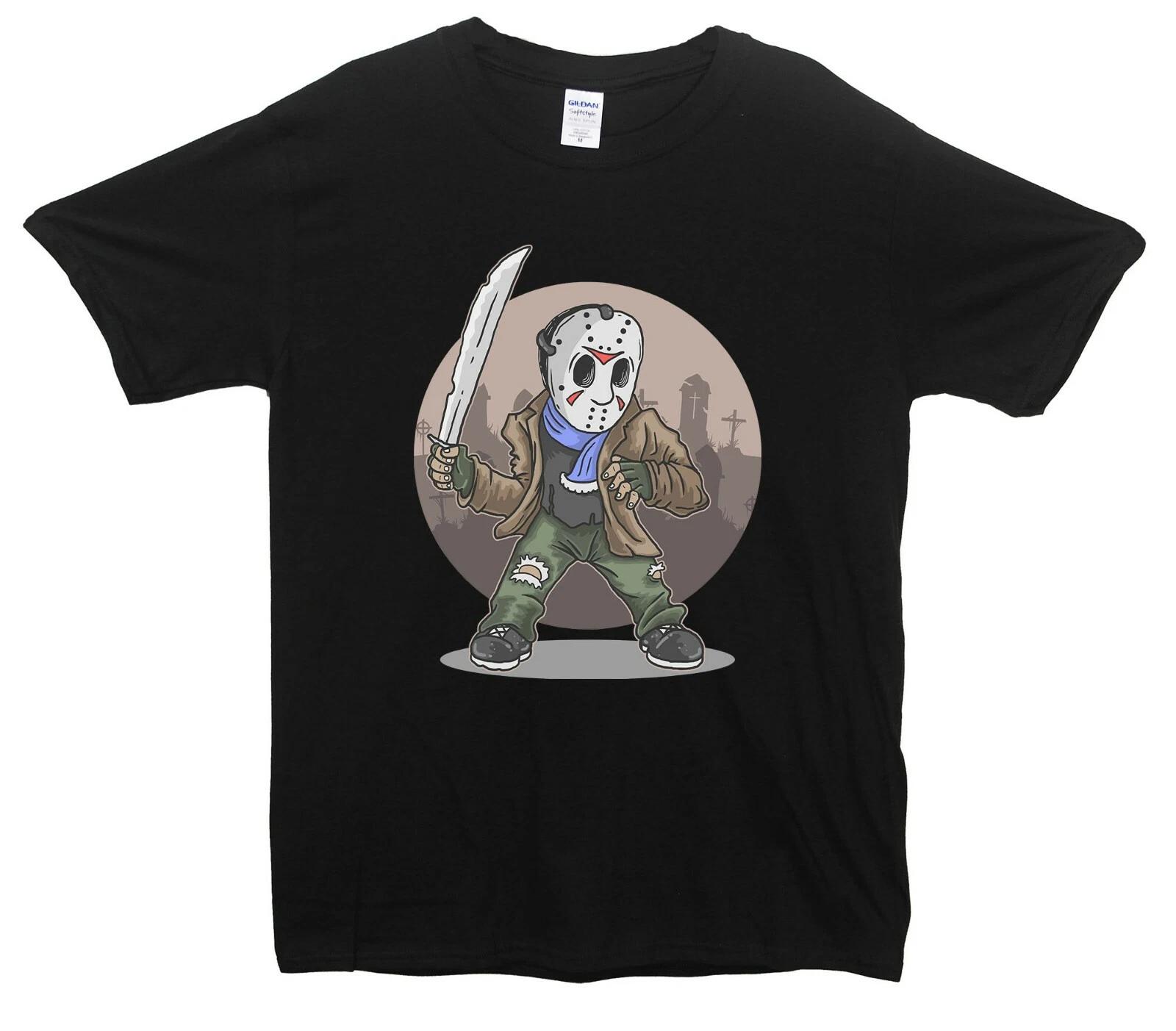 Freddy Krueger Cartoon Halloween Printed T-Shirt (Friday 13th Inspired) 4XL