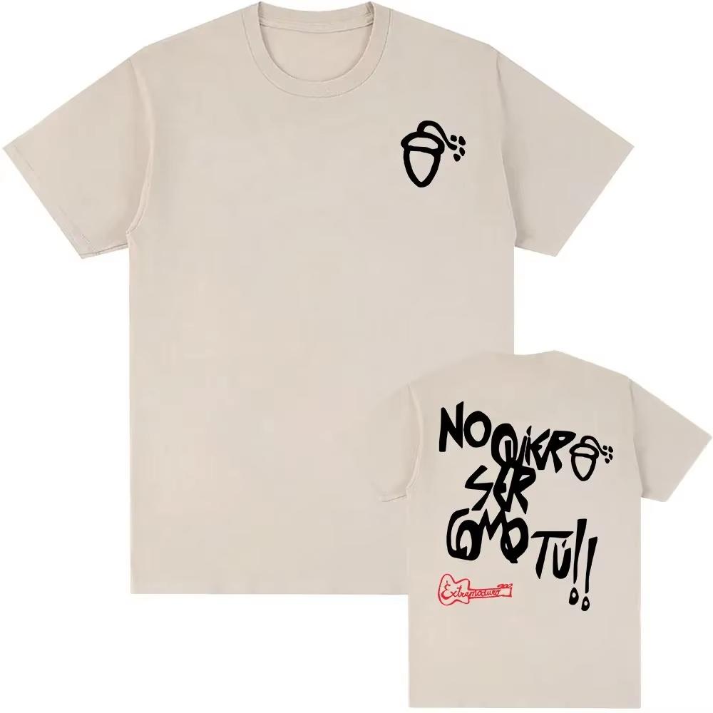 2026 Summer Bestseller Oneck Extremoduro Rock Band Print Tshirt Short Sleeve Unisex Streetwear Hip Hop Male Tshirts