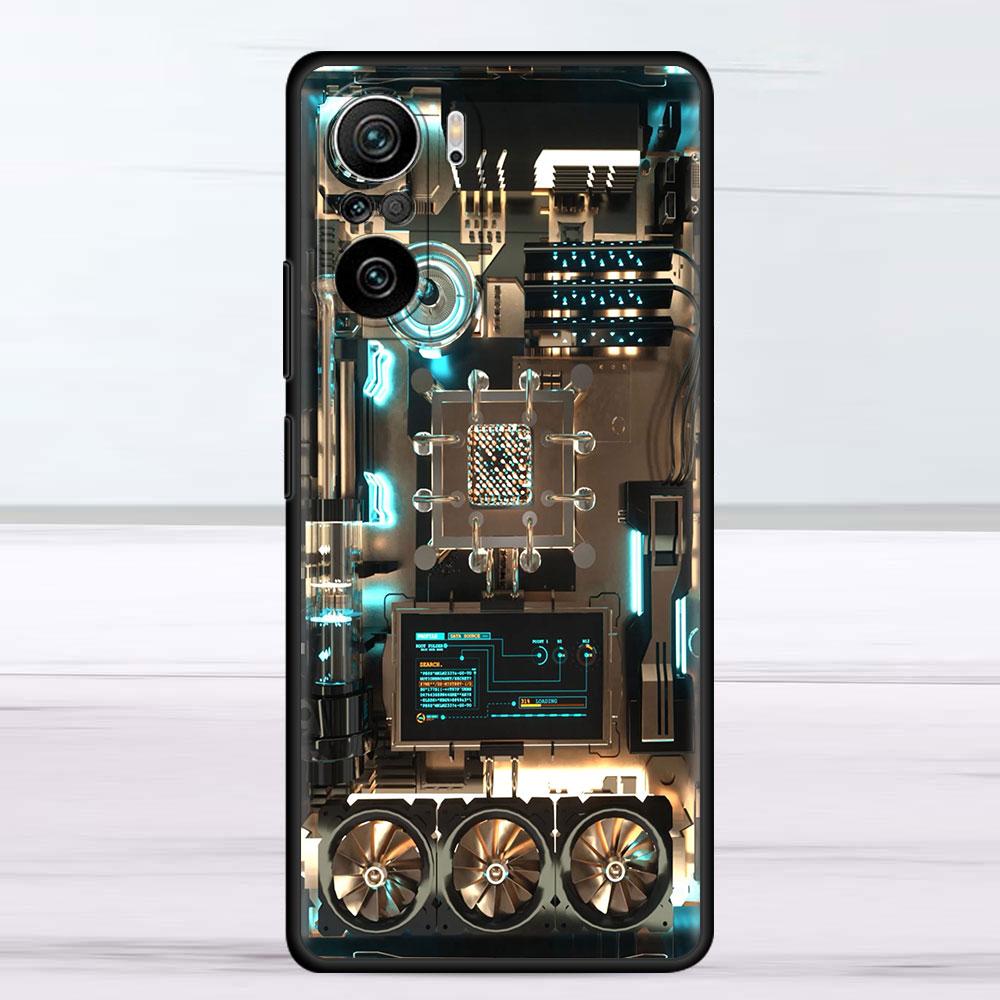 Hülle für Xiaomi Redmi Note 11 9S 10 9 8 7 9A 9C 9i K40 8T 10C 9T K50 Silikonhülle Vintage Leiterplatte