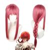 Chainsaw Man Makima Cosplay Wig, Pink Long Braid High-Temperature Fiber Hairpiece