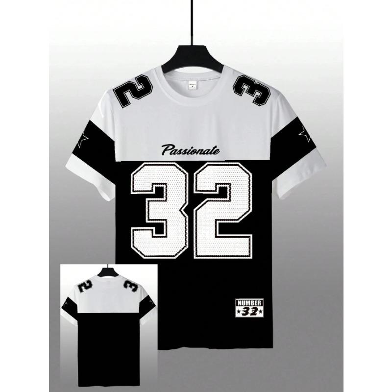 Camiseta Casual de Verano para Hombre con Estampado Digital, Cuello Redondo y Manga Corta, Tejido Cómodo, Transpirable y de Secado Rápido