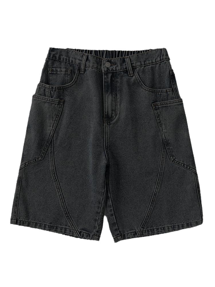 Pantaloncini Cargo Estivi in Denim da Uomo Taglia Grande 8XL 7XL 6XL Vita Elastica Jeans Dritti Larghi