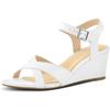 Spring new wedge heel sandals one-button fashionable versatile women's shoes