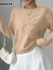 Women's Autumn Winter Fashion Elegant Casual Floral Crewneck Knit Sweater