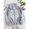 Beautiful Angel Wings Women's Hoodie Warm and Comfortable Casual Hoodie Fashion Classic Street Outdoor Sports Hoodie Loose