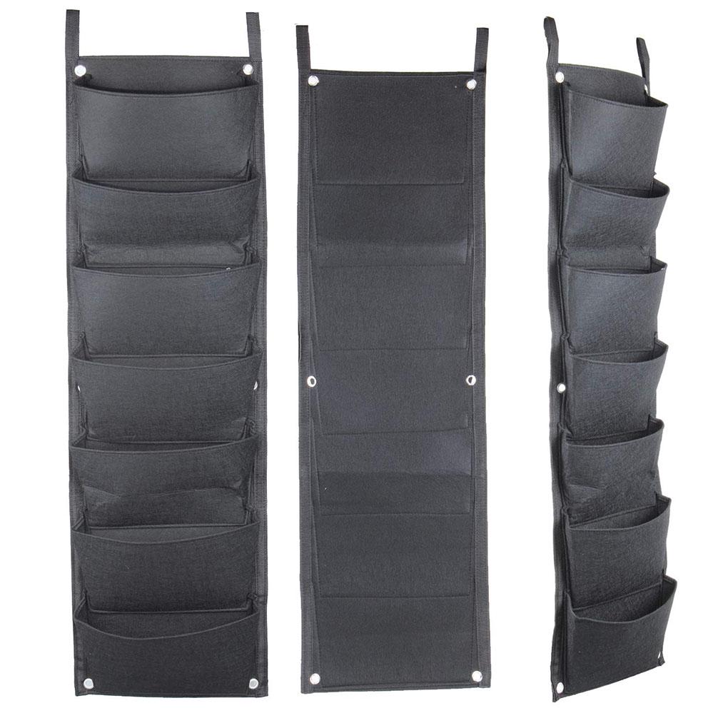 Flower Planting Bag 7 Slots Breathable Wall Hanging Growth Pouch Garden Growing Pot Garden Supplies