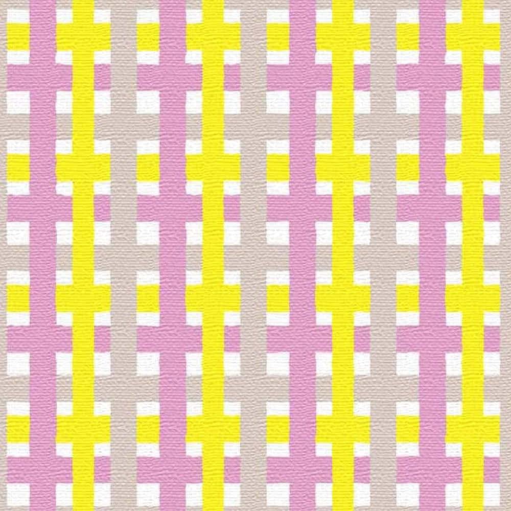 Lib Colorful Check Art Panel 57cm Canvas Frame Made Japan Pop Geometric Pastel