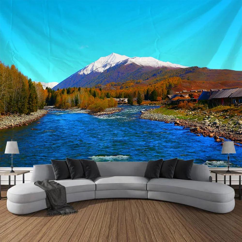 

Mysterious Forest Tapestry Tropical Rainforest Landscape Wall Hanging Cloth Bohemian Style Mural Living Room Bedroom Decoration 74x94cm(29x37in)