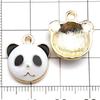 30 Mixed Black & White Enamel Panda Charms for DIY Jewelry