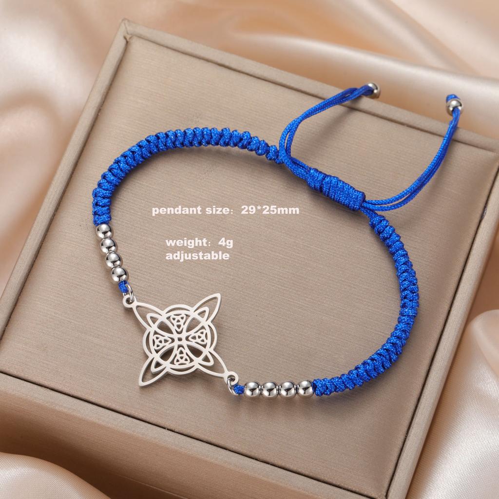 Náramky s kouzelným uzlem pro ženy nudo de bruja Nerezová ocel Amulet čarodějnictví Šťastné náramky Šperky lucky bhudda