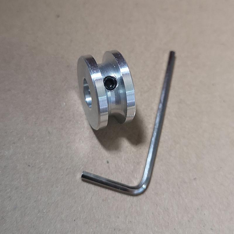 Aluminum Alloy Single Groove Pulley for Lathe Non-Powered Spindle Wheel Motor Model (PU Round U Groove Pulley)
