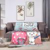 Cute Rabbit Painting Easter Eggs Blankets Quality Soft Cozy  Bedding Throws Spring Picnic Living Room Novelty Bedspread