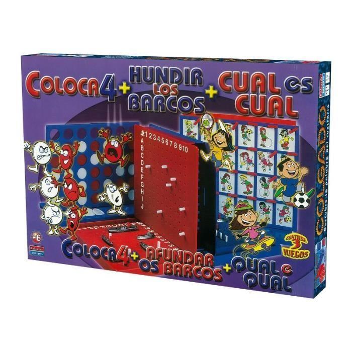 Jeu 3 en 1 - Hundir los Barcos - Coloca 4 - Age: 0 mois - Naissance