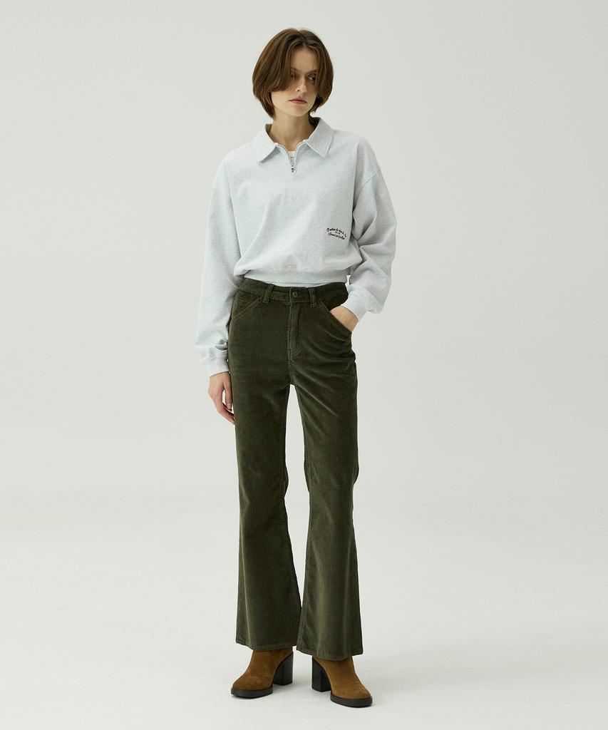 MAGOODGAN Chera 4812 Spandex Corduroy Brown Bell-Bottom Pants