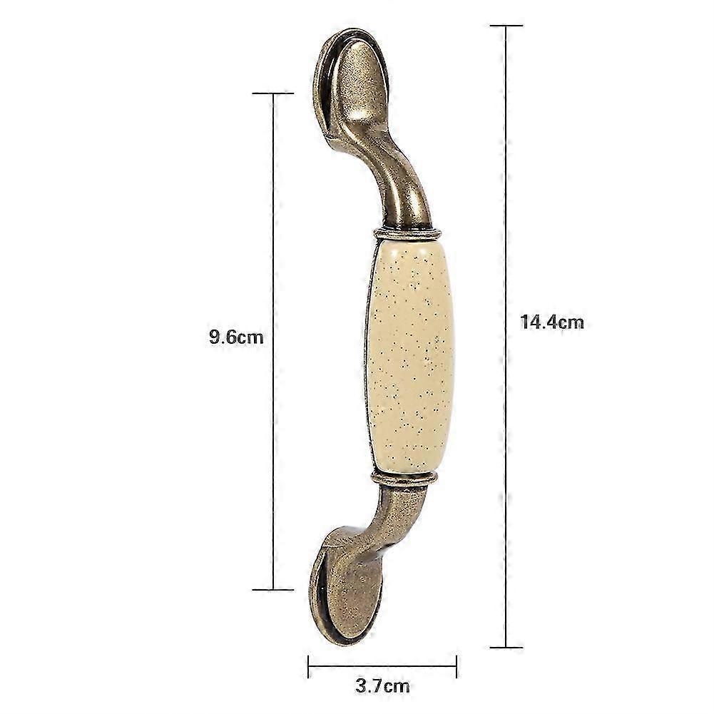Door handle ceramic bronze kitchen cabinet cabinet wardrobe hole distance 96 mm P4 26-27s