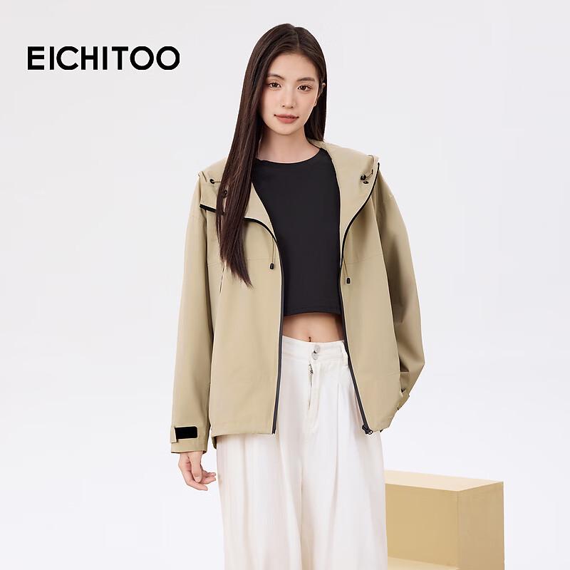 EICHITOO Women s Hooded Windbreaker Jacket S