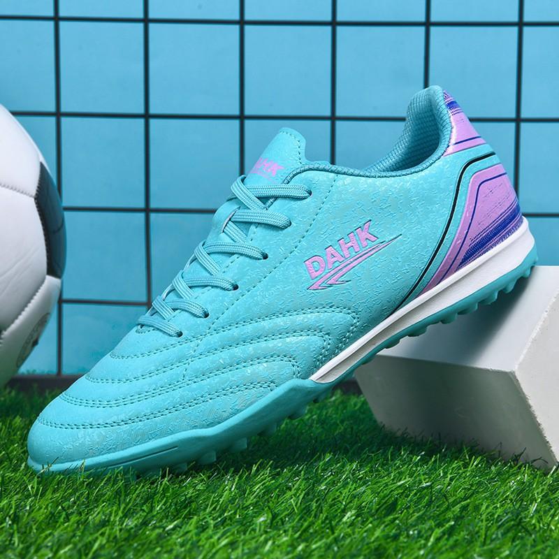 Youth Adult Soccer Cleats TF Turf Shoes Grass Artificial Field Training Competition Low Cut Synthetic Leather