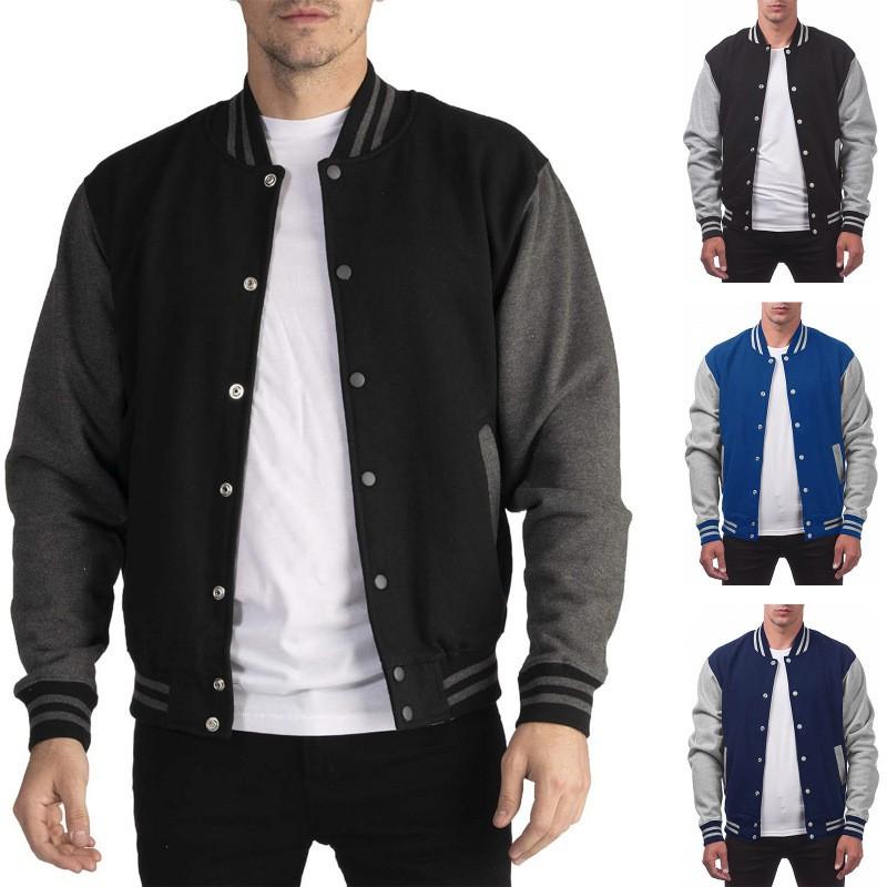 Mens Warm Fleece-Lined Hoodie Jacket Casual Button-Up Outerwear Winter Running Sports