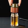 Double Wall Glass Water Bottle With Case Tea Drink Bottle Infuser Tumbler Drinkware Waterbottle Stainless Steel Tea Filter Cup