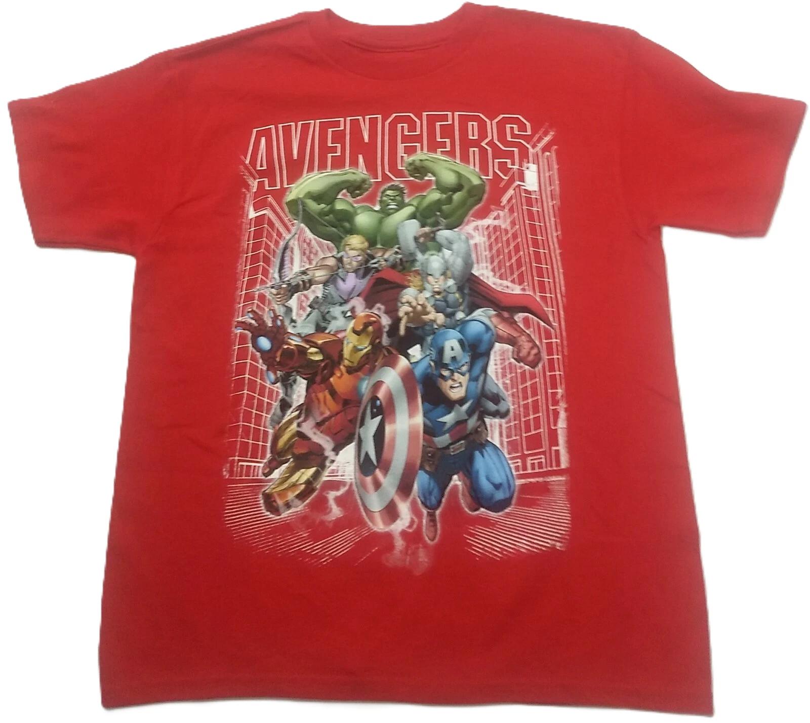 Marvel Avengers Superheros Shirt Kids Boys Officially Licensed 100