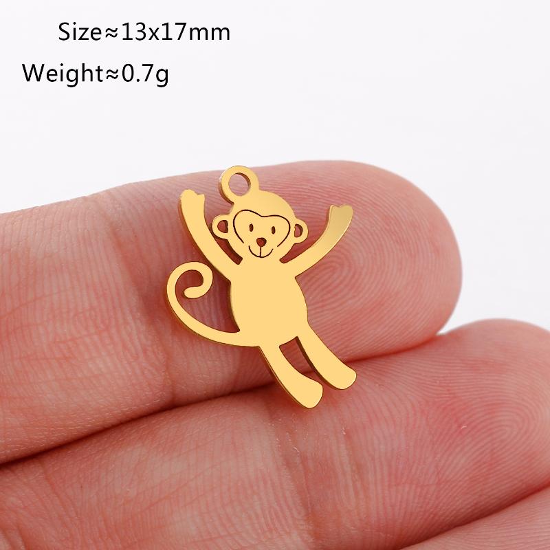 1Pc Stainless Steel Horse/Sheep/Giraffe Charms Cute Elephant Animal Pendant Diy Jewelry Making Accessory For Necklace Bracelet
