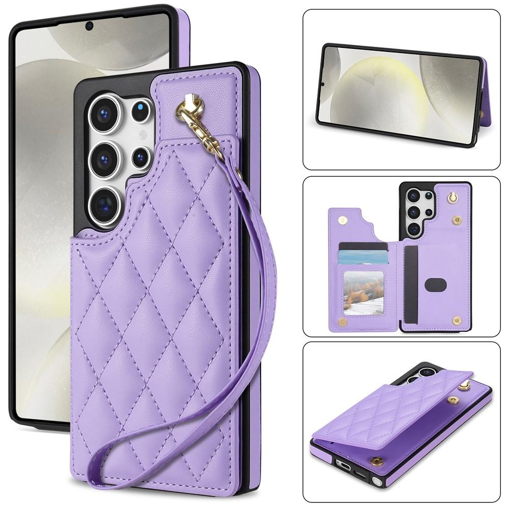 Case for Galaxy S26 Ultra - TPU+Leather/PU, Purple, With Card Holder
