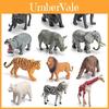 Pvc Miniature Forest Animal Models Set With Static Hippo Gorilla Rhino Water Buffalo For Collectors