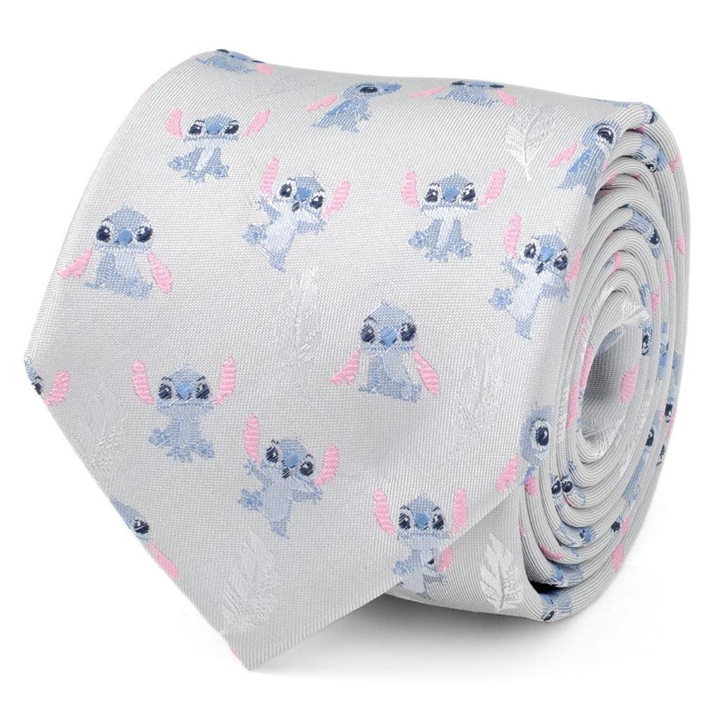 Disney Lilo Stitch Stitch Gray Tie [Cufflinks] & dn-sth-fhr-gry-tr