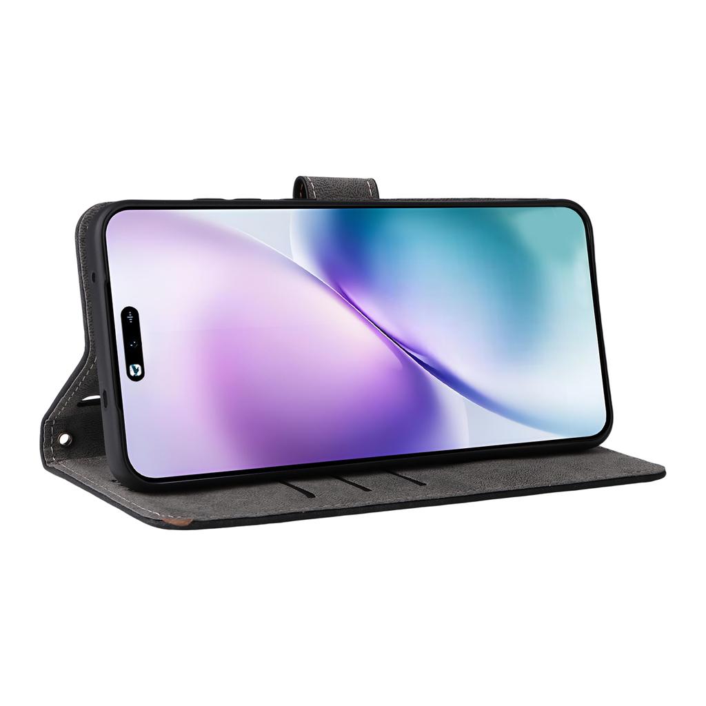 For Vivo X200s 5G Case Wallet RFID Blocking PU Leather Cover Stand with Strap