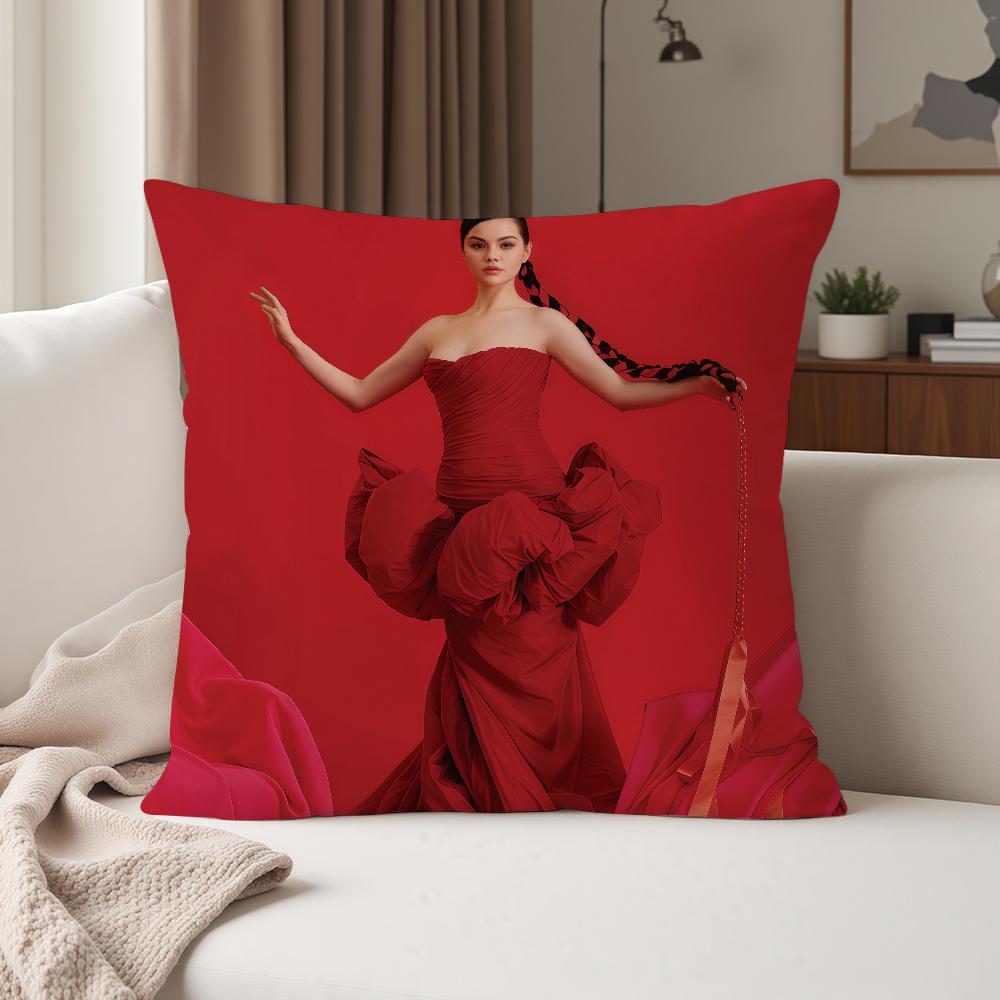 

Singer S-Selena Gomez Pillow Case Suitable For Bedrooms Living Rooms Cars Home Decoration 12x12Inch