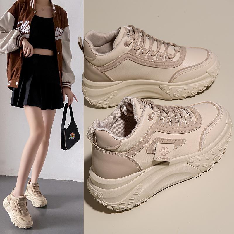 2025 spring new Korean version ins dad shoes female students platform sports increase running casual shoes tide P012
