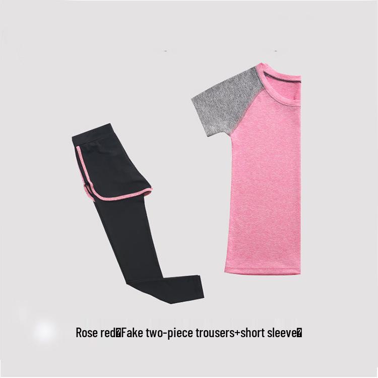 Set Yoga & Sport Asciugatura Rapida per Bambine per il Fitness Estivo - Abbigliamento Sportivo per Bambini per Corsa, Allenamento, Ginnastica e Tennis