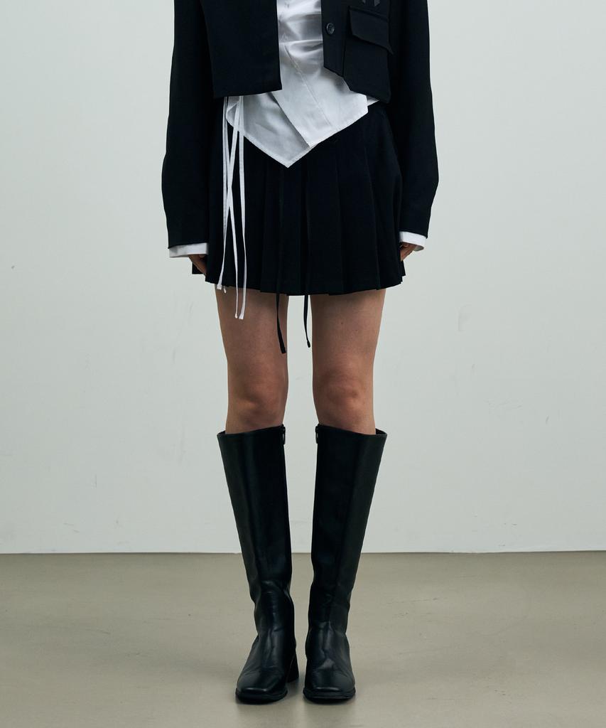 Alikim Mild Pleats Skirt Pants / Black