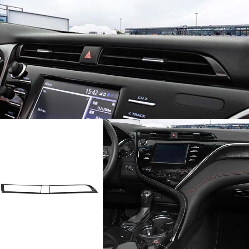 Black Wood Grain For Toyota Camry 2018- Air Outlet Vent Trim Center Console