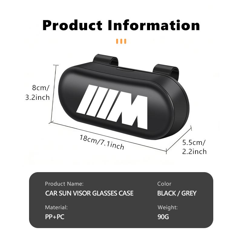Car Glasses Box Sun Visor Glasses Holder Eyeglasses Storage Case For BMW 1 3 5 7 Series M F01 F20 F10 F13 E52 E53 E60 E93