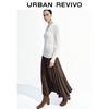 UR Women's Casual Pleated Long-Sleeve T-Shirt