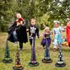 LEMESO Halloween Ring Toss Game Toy Set for Kids, 16 Pieces, Family Sports Action Game, Halloween Goods, Cosplay, Includes Air Pump, Family Ring Toss